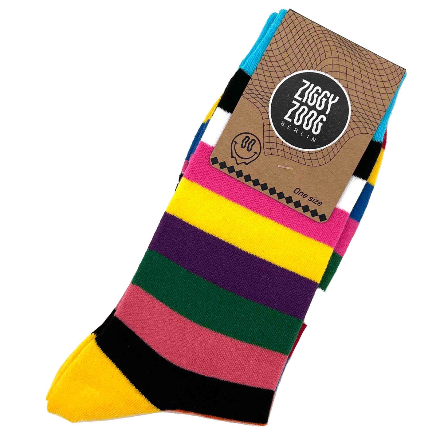 ZIGGI ZOOG Socken "Colorful Stripes" | bunte Streifen | Baumwolle, Polyamide, Elastan | one size