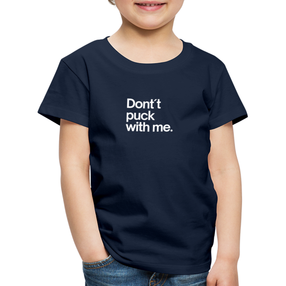 SHIRTGLÜCK Kinder Premium T-Shirt „Don ´t puck with me“ - Navy