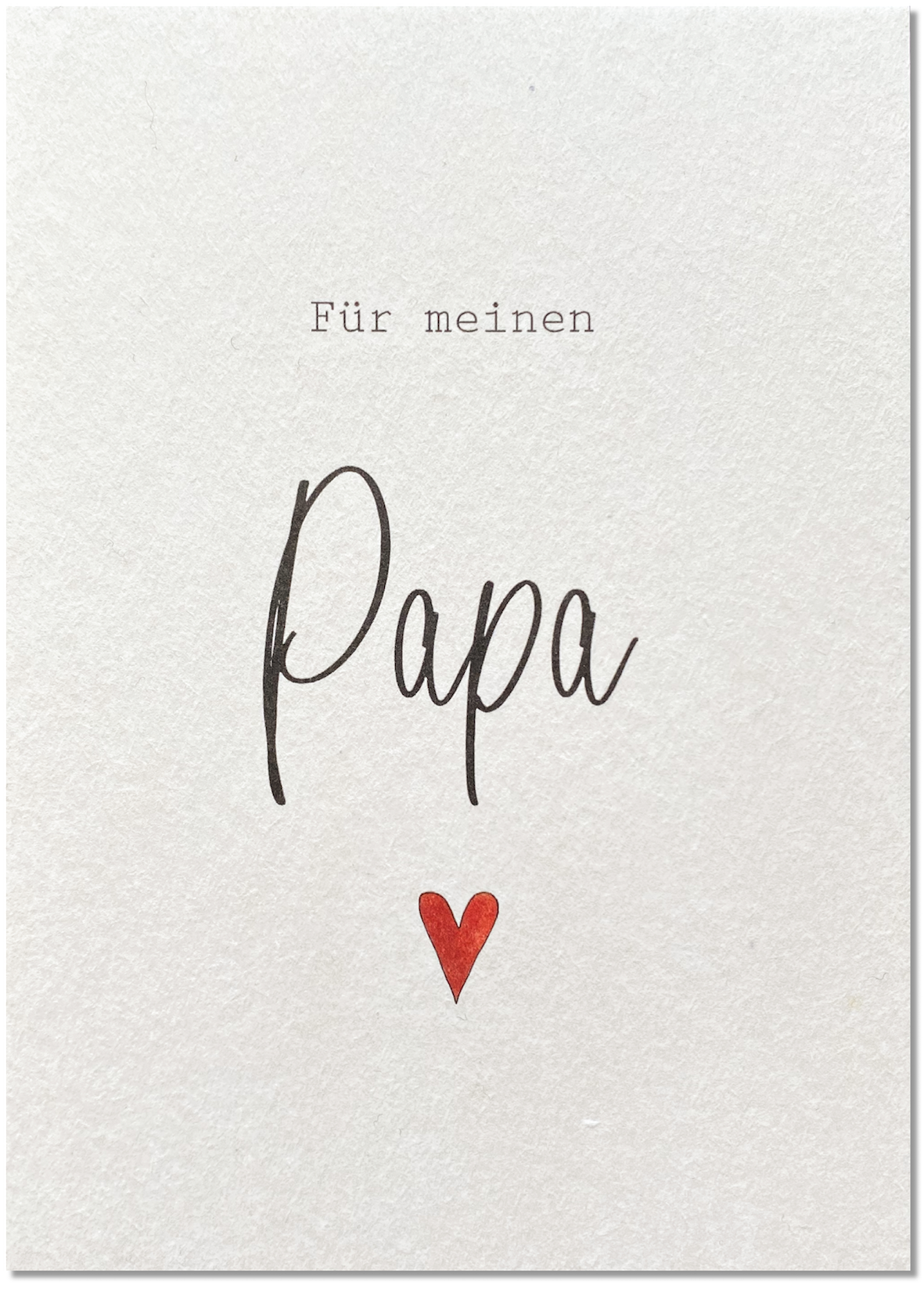 KEITCARDS Postkarte aus Holzschliffkarton mit Herz "Für meinen Papa" | DIN A6