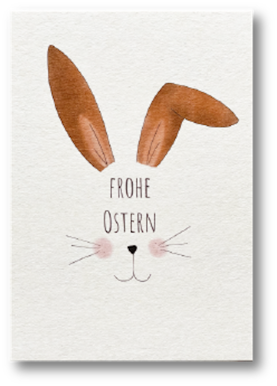 KEITCARDS Postkarte aus Holzschliffkarton "Osterhase" | DIN A6