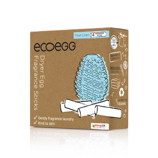 ECOEGG Dryer Egg® Refill Fragrance Sticks | Nachfüllpack 4 Duftsticks für Trocknereier | BLAU Fresh Linen |vegan