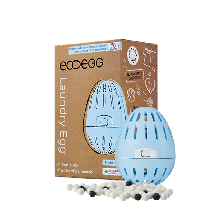 ECOEGG Laundry Egg® - Wäscheei BLAU Fresh Linen / Duft nach frischer Bettwäsche | natürliches Waschmittel mit Mineralpellets | umweltfreundlich | zero waste | vegan