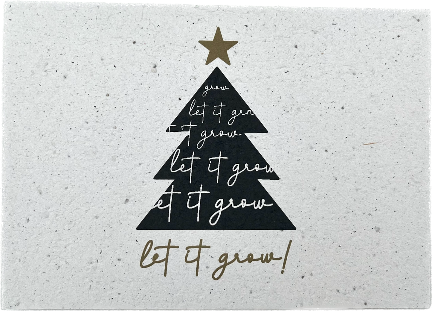 BLOOM YOUR MESSAGE Saatgutkarte "Let it grow!" mit Weihnachtsbaum Motiv | 100% recyceltes Material
