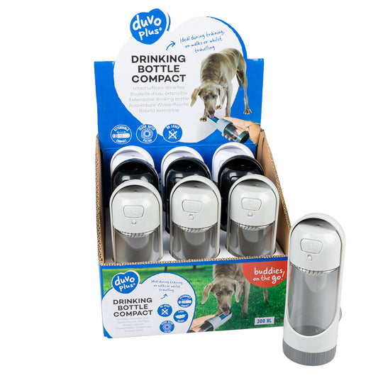 DUVO+ ausziehbare Wasserflasche für Hunde | To Go Flasche | Kunststoff | 300ml