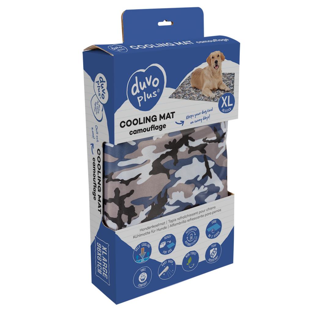 DUVO+ selbstaktivierende Kühlmatte für Hunde & Katzen aus robustem Nylonmaterial mit Gelfüllung