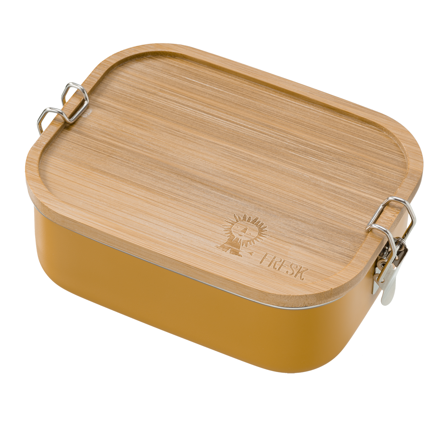 FRESK umweltfreundliche Lunchbox / Brotdose aus Edelstahl und Deckel aus Bambus |