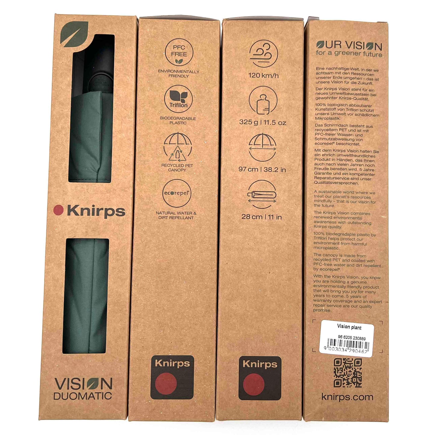 KNIRPS® Vision Duomatic | kompakter Regenschirm | verschiedene Farben | nachhaltig
