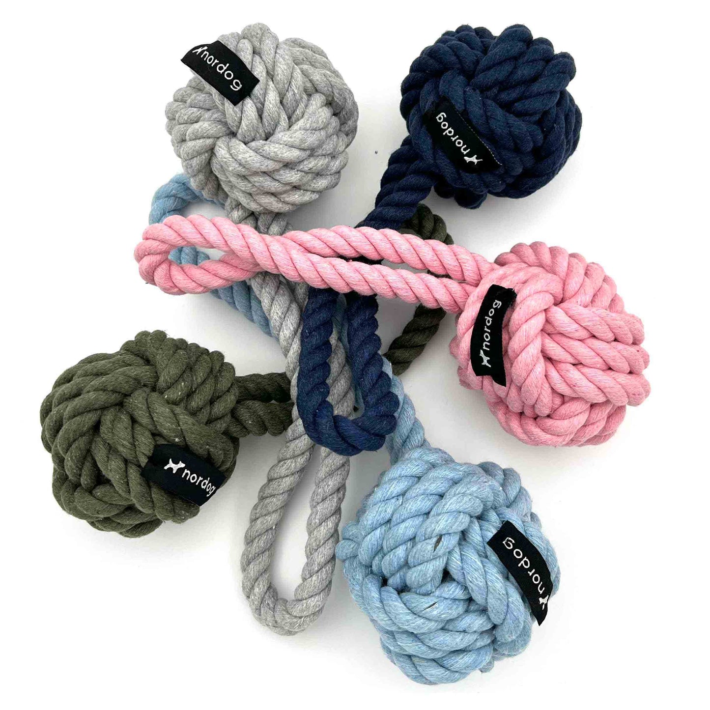 NORDOG Original Seilspielzeug für Hunde | Seil mit Knoten