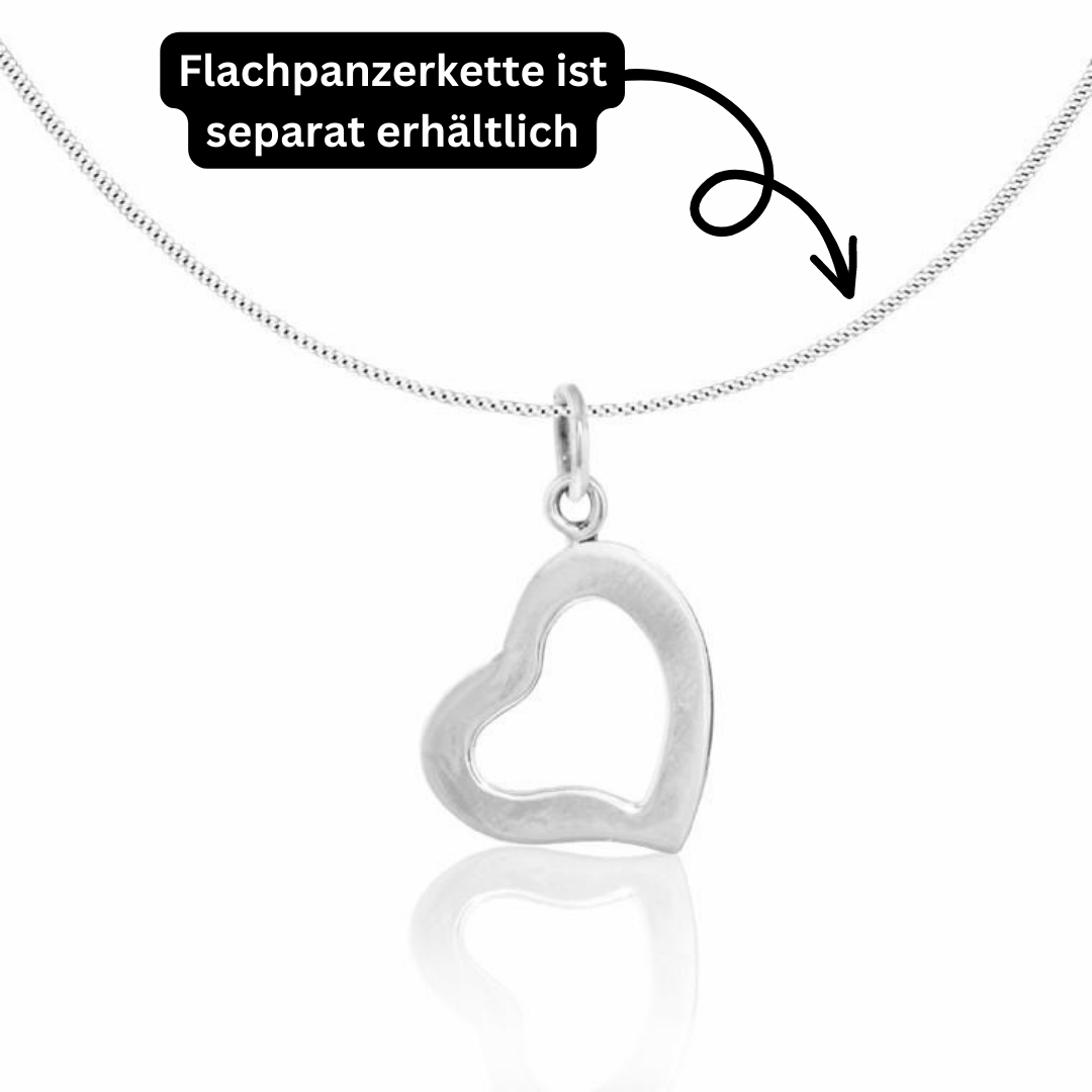 PAKILIA handgefertigter Kettenanhänger "CORAZÓN LISO - feines Herz" aus hochwertigem 925er Silber | Fair-Trade
