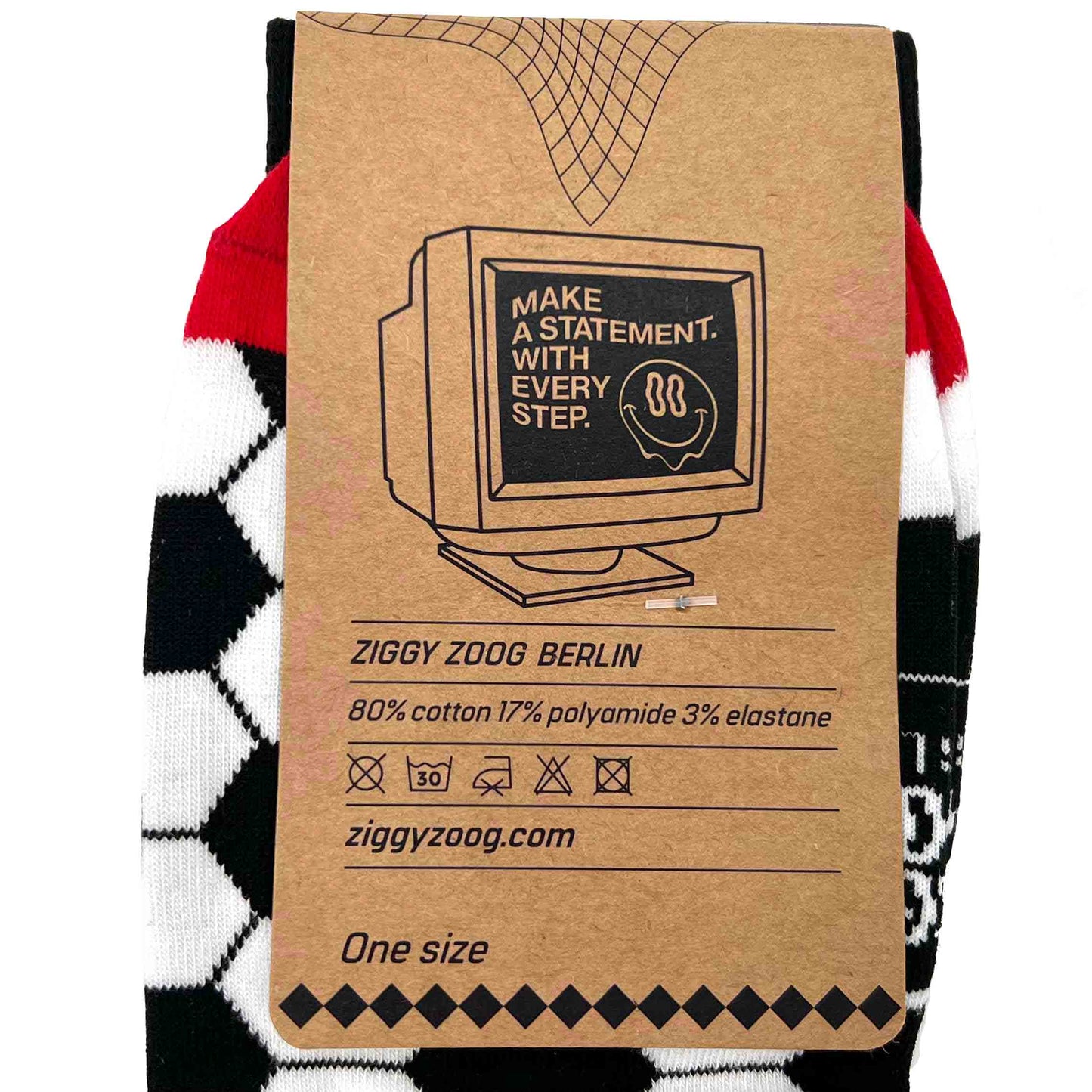 ZIGGI ZOOG Socken mit Fußbällen "Foot & Ball" | schwarz, rot& gelb | Baumwolle, Polyamide, Elastan | one size